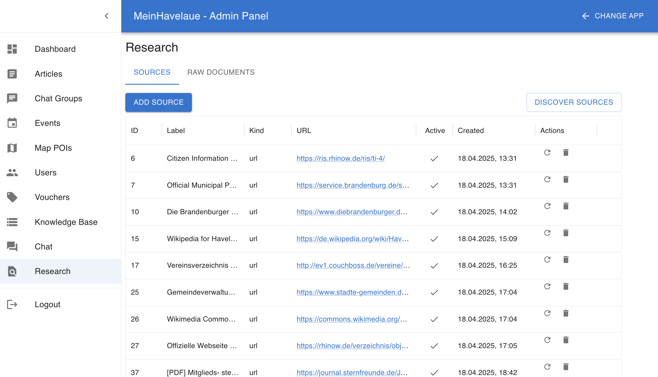 Admin Panel - Autonome Recherche